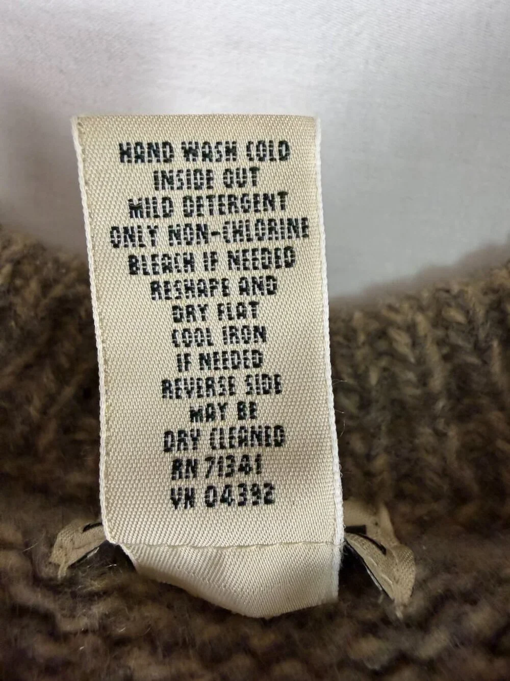 L.L.Bean 100% Lambswool Men's M  Crewneck Sweater Brown Heather Electric Grandpa